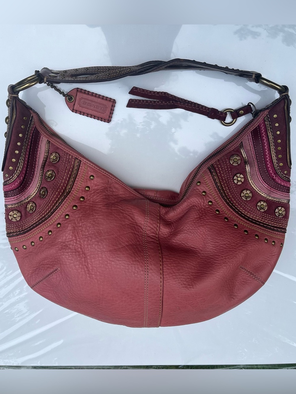 Vintage Coach Soho Shoulder Bag - Style 10478 - Pink - Picture 10 of 10